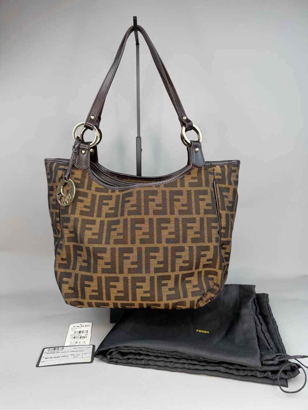 Fendi Chef Zucca Canvas Brown Tote Bag